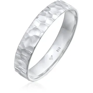 KUZZOI Herrenring Freundschaftsring 925 Silber, Gr. 58, silber, Fingerringe, Herren, 58mm, ohne Stein, Silber 925 (Sterlingsilber), 4mm, Silberring