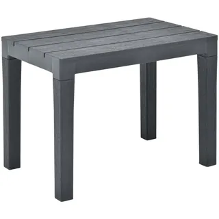 vidaXL Gartenbänke 2 Stk. Anthrazit Kunststoff - Grau