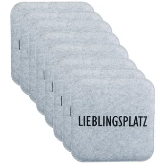 Brandsseller Wende-Sitzkissen Filz zweifarig Eckig Stuhlkissen Sitzpolster Auflagen - 35 x 35 x 1,0 cm (8er-Vorteilspack, Lieblingsplatz Anthrazit/Grau)