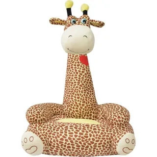 vidaXL Plüsch-Kindersessel Giraffe Braun - Braun