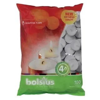 Bolsius Teelichter 3,8 cm 100 St. weiß