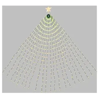 Leuchtende Dekoration Lotti 68988 Vorhang Mantel Grün + Spitze Stern Für