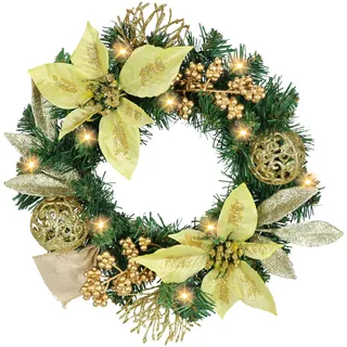 Flair Flower Weihnachtskranz 30 cm gold