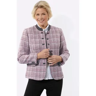 Classic Jackenblazer "Bouclé-Blazer", mauve, schwarz, gemustert