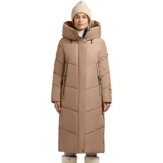khujo Steppmantel "PULSET MATT" große Kapuze, Reißverschlusstaschen, cookie beige