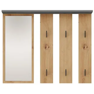 Flurwand MART - Artisan Eiche / Anthrazit - Grau, Braun