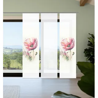 home in green MELIORA Schiebegardine Paneelwagen 60 x 245 cm rosa 3 Stk.