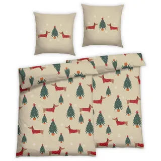Florella Bettwäsche , Beige , Textil , Hund , 135x200 cm , pflegeleicht, atmungsaktiv, hautfreundlich, angenehm wärmend, schadstoffgeprüft , Heimtextilien, Bettwäsche & Leintücher, Bettwäsche, Flanell-Bettwäsche