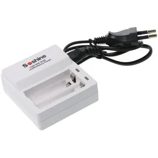 Soshine Ladegerät für LiFePO4 IFR 3,2 Volt Akkus, nur Akkus mit 3,2V ladbar, mit 2 Ladeschächten, für 14500, 10440 und AAA, AA Akkus