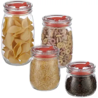 Relaxdays Vorratsglas Transparent 0,5 l 2 St.