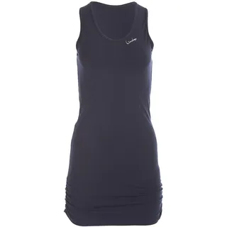 Winshape Damen, Fitness Freizeit Longtop WTR15 mit seitlicher Raffung, Slim Style, Night-Blue, M,