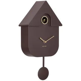 Karlsson Wanduhr Modern Cuckoo ORO - Braun - 21.5x8.5x41cm - Rechteck - Kunststoff - Wanduhr Modern Wohnzimmer - Wanduhren - Kuckucksuhr