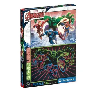CLEMENTONI Glow in the Dark Avengers 104 Teile)