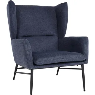 MCW Lounge-Sessel Textil 73 x 96 x 82 cm Blau mit Rollen