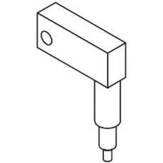 Mahr 5113861 Ulv-A Drehelement, lang mit Rückholfeder, 0 Grad Winkel, 25 mm Länge