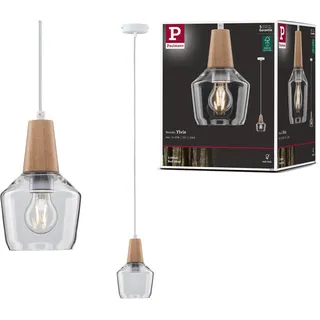 Paulmann Neordic Ylvie E27 max. 20W Holz Klar dimmbar Holz Glas