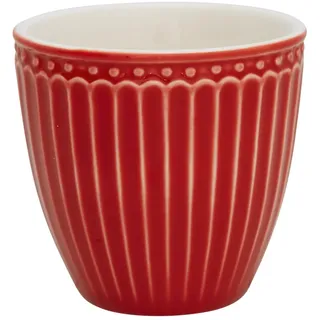 GreenGate - Becher, Tasse, Kaffeetasse, Mini Latte Cup - Alice - Porzellan - red - 125 ml