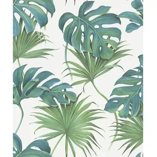 Schöner Wohnen Vliestapete 2 Floral, Weiß Grün FSC®