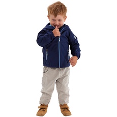 Bild Kinder Soft Shell Jacke Softshell Jacke mit Kapuze Mini Softshelljacke wasserabweisend 00981-dunkelnavy 110/116