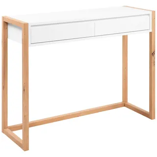 Mid.you Konsolentisch , Weiß, Eiche Artisan , Holzwerkstoff , 2 Schubladen , rechteckig , 35x75x100 cm , Wohnzimmer, Wohnzimmertische, Konsolentische