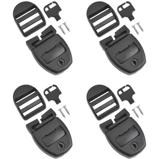 INCREWAY 4 Set Whirlpool-Abdeckungs-Clips, Whirlpool-Abdeckung-Reparatur-Set, 4 Schieben, 4 Schlüssel mit 8 Schrauben, Verriegelungsclipschloss mit Schlüsseln und Hardware