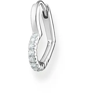 Thomas Sabo Einzel Creole Herz mit weiße Steine 925 Sterling Silber CR693-051-14