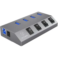 Bild Icy Box IB-HUB1405 USB-Hub, 4x USB-A 3.0, USB-B 3.0 [Buchse] (60153)