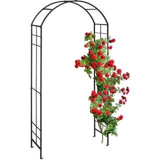 Relaxdays Rosenbogen 224 x 110 x 41 cm Schwarz