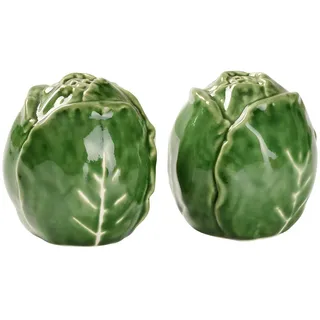 Salz- UND Pfefferstreuer , Grün , Kunststoff, Keramik , 135 ml , 7.5 cm , Geschirr, Tischkultur & Serviergeschirr, Gewürzmühlen & Streuer