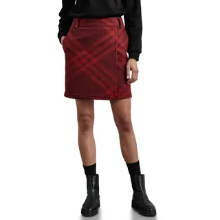 STREET ONE Damen A361590 Karierter Rock In Woll-Optik, Beet Red,46W