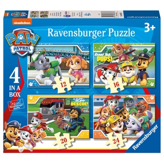 Ravensburger Paw Patrol 4 in a box-12/16/20/24, Einheitsgröße [Exklusiv bei Amazon]