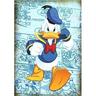 Disney Donald Duck Poster im Vintage-Stil, Serie Cartoon, Druck auf glänzendem Papier, 40 x 30 cm, ohne Rahmen