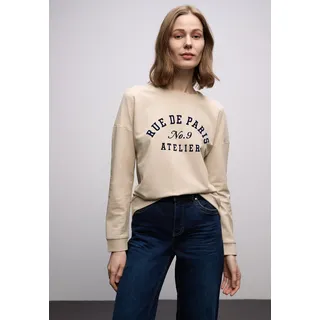 STREET ONE Sweatshirt, mit Wording, cotton beige