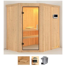 Bild von Sauna »Clara«, (Set), 9 KW-Ofen mit externer Steuerung beige