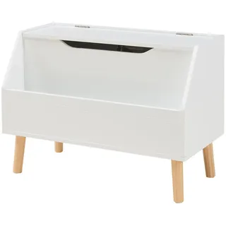 [en.casa] Spielzeugkiste Aavanrar 60 x 30 cm 1-tlg. Weiß