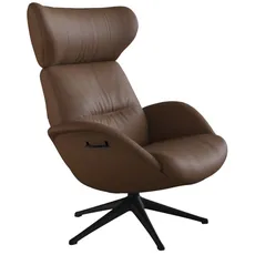 FLEXLUX Relaxsessel »Relaxchairs More«, Premium Komfort, Rücken- & Kopfteilverstellung, drehbar, Fuß schwarz, braun