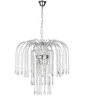 Onli Kristall-Hängeleuchte Pioggia max. 6 Watt 110 cm Metall, Glas