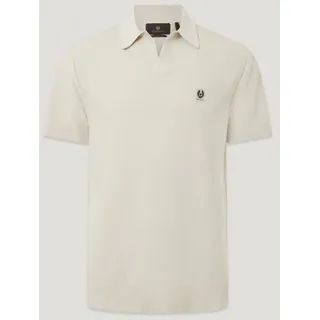 Belstaff Herren Seiden Polo Hemd Birkenweiß - XXL