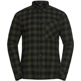 Jack Wolfskin Flanellhemd kariert Obsidian Moss XXL