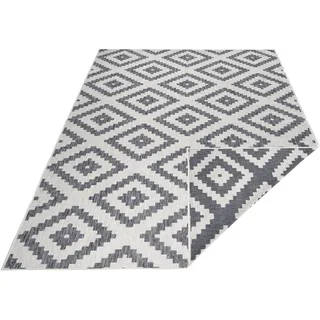 Northrugs Malta Wendeteppich 80 x 150 cm grau/creme