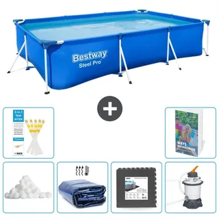 Bestway Steel Pro Rechteckig - 300x201x66 cm - 7-teilig S31 - Blau