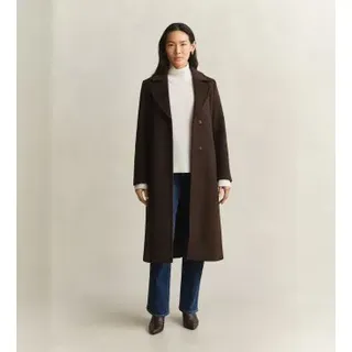 Gant für Damen. 4751184 Brauner Mantel aus Wollmischung mit Gürtel (L), Wolle, Klassisch