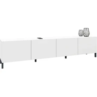 borchardt Möbel Sophia TV-Schrank 200 cm Weiß Metall/Spanplatte