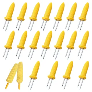 XPOOP Maiskolbenspieße, 20 stücke Maiskolben Spieße Edelstahl, Maiskolbenhalter Grillzubehör, Edelstahl Maishalter, Maiskolben Nadel, Maiskolben Halter, für Küche Barbecue Camping Picknick