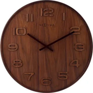 Wanduhr modern - Nextime Modell: 3095BR - Braun