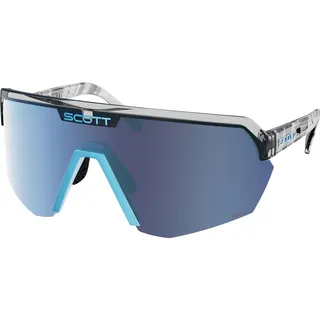 Scott Sport Shield Sonnenbrille - Black Neon blue - Amplifier beryl blue Chrome/CAT3