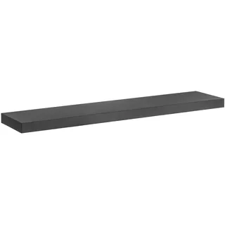 Maclean Einteiliges Wandregal mit verdeckter Befestigung | Buchregal, Hängeregal | max. Belastung 5 kg | MDF-Ablage 90 x 20 x 4 cm | MC-330 (1, Schwarz)