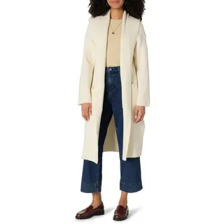 Amazon Essentials Damen Strickmantel, Lang, aus Baumwollmischgewebe in Übergröße, mit Strukturierter Naht