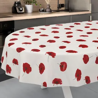 ANRO Wachstuch Tischdecke oval – abwaschbar, pflegeleicht & wasserabweisend – Moderne Gartentischdecke für Innen & Außen – Wachstuch-Tischdecken ohne Randband Oval 200 x 140 cm