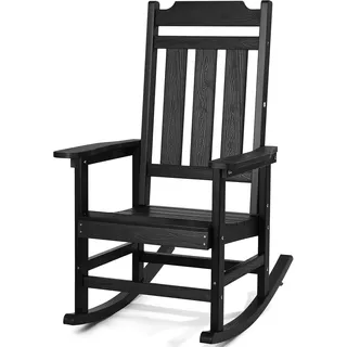 Vevor Schaukelstuhl HIPS 87 x 110 x 0 cm schwarz ergonomisch